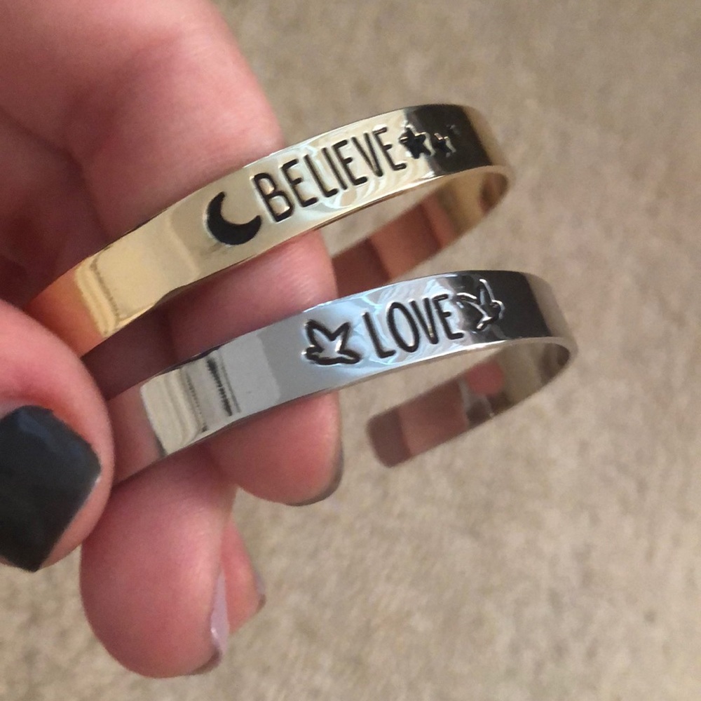 Gold and silver set bracelets
